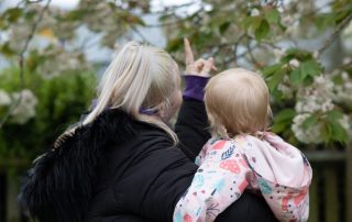 Mother & Daughter Outside